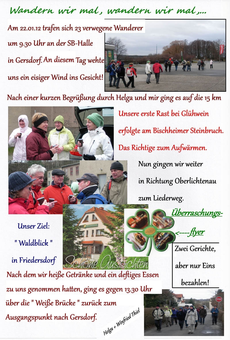 Wir wandern ja so gern ...